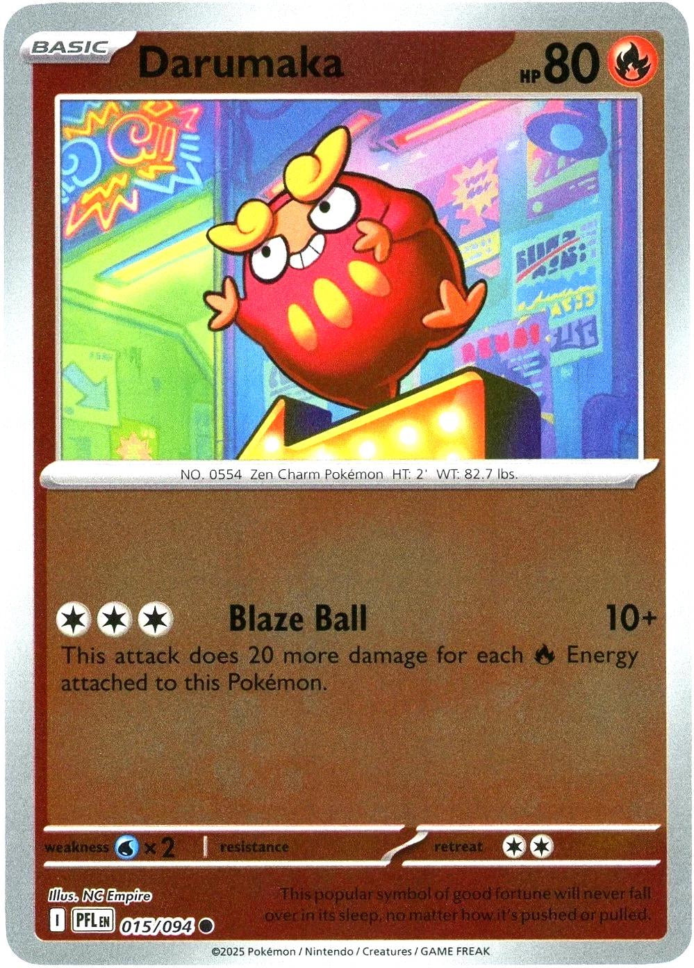 Phantasmal Flames Darumaka #015/94 Reverse Holo